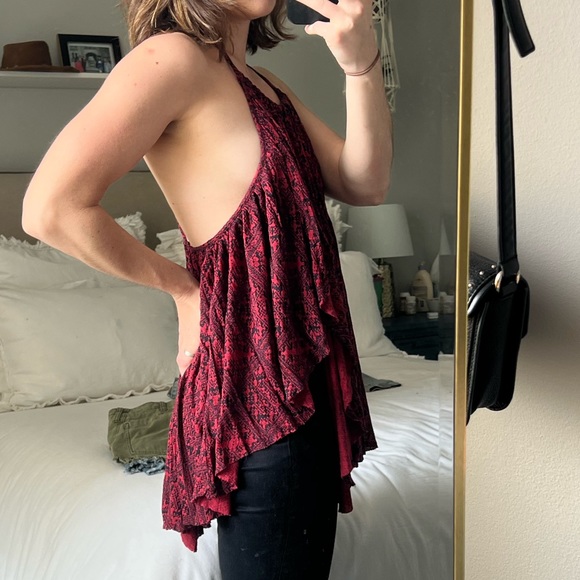 ✨FREE PEOPLE OPEN BACK BABYDOLL TOP size XS - Picture 2 of 3